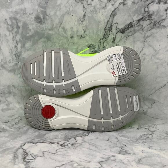 FitFlop Size 7 Electric Yellow Vitamin FFX Knit Running Sport Sneakers A1-3 - Picture 6 of 11